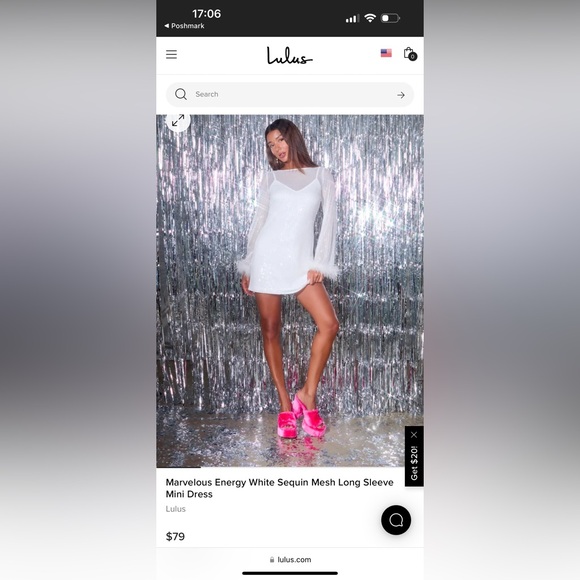 Lulus Marvelous Energy White Sequin Mesh Long Sleeve Mini Dress - Picture 3 of 8